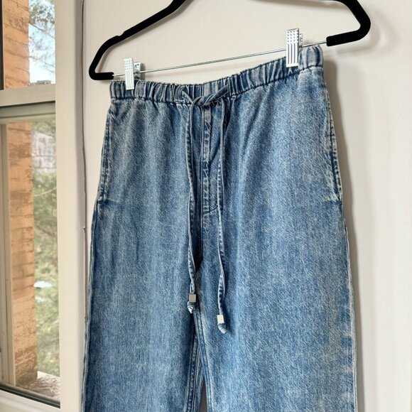 Rag & Bone Ultra Featherweight Logan Wide-Leg Beach Pants Denim Blue 25 - Picture 5 of 10